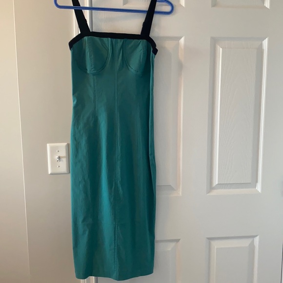 Violated Teal Wiggle Pencil Dress - Picture 1 of 7